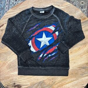 Marvel Black and Blue Men's Crewneck Sweater